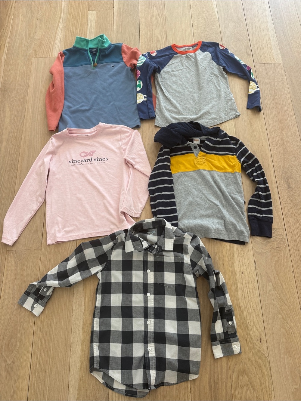 Lot Boys Long Sleeve Shirts Tops Vineyard Vines Mini Boden Bundle